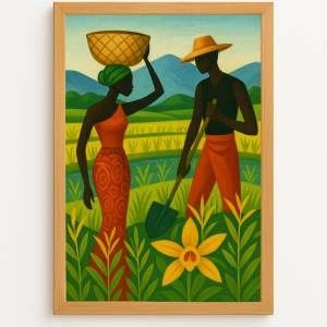 Couple dans les rizières – Terre de vanille à Madagascar