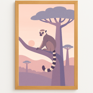 Lémur au couchant – Sérénité de Madagascar