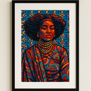 Reine de lumière – Portrait géométrique malgache